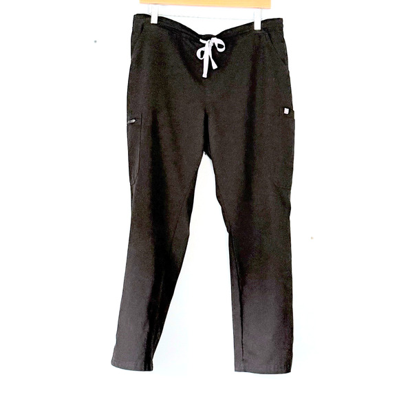 Figs Scrub Pants Womens Large Black Cargo Technical Collection Medical Health - Picture 1 of 7